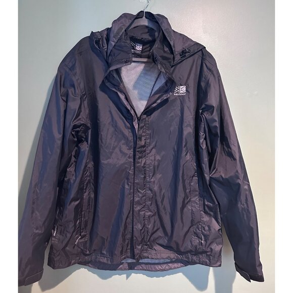 Karrimor Men’s Large Black Weathertite Waterproof Nylon Jacket Outdoor Hiking - Picture 1 of 12